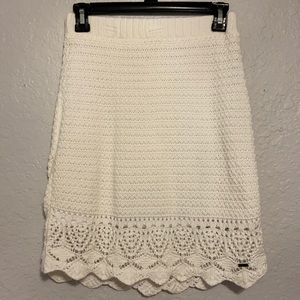Beachy white Hollister knitted skirt